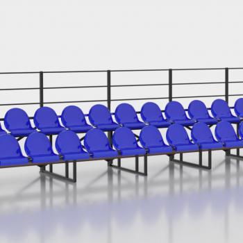 Трибуна сборно-разборная 2-х рядная на 30 мест (без навеса) - SPORTSMAN завод спортивного инвентаря VASIL