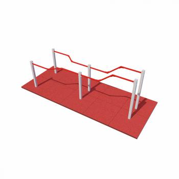 Уличный тренажер IRON KING Айрон Кинг Брусья разноуровневые (квадратный профиль) - SPORTSMAN завод спортивного инвентаря VASIL