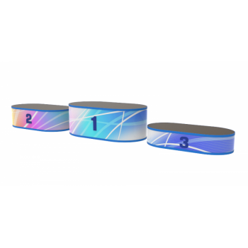 Пьедестал овальный Премиум ПП-4 / ПП-4М Матрешка / ПП-4Т Тумба 1820х800х380 мм для команды - SPORTSMAN завод спортивного инвентаря VASIL