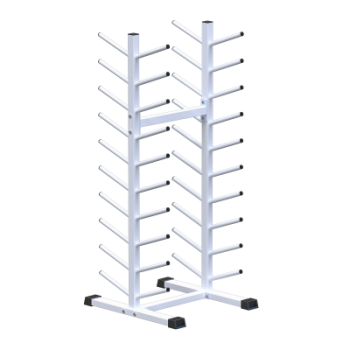 Стойка для бодибаров и грифов 10 уровней двухсторонняя Sabirgym SG025.4 - SPORTSMAN завод спортивного инвентаря VASIL
