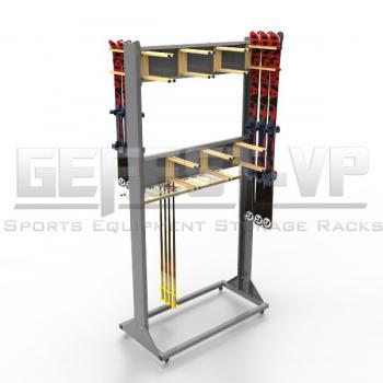 Стеллаж комбинированный – 1 для хранения горных лыж и лыжных палок профессиональный vasilgym - SPORTSMAN завод спортивного инвентаря VASIL