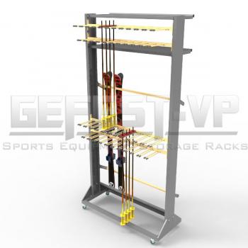 Стеллаж комбинированный – 3 для хранения горных лыж, ботинок, шлемов и лыжных палок профессиональный sportsman - SPORTSMAN завод спортивного инвентаря VASIL