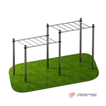 Рукоход двойной разноуровневый ARWOK0105 для улицы Armssport ARMS - SPORTSMAN завод спортивного инвентаря VASIL
