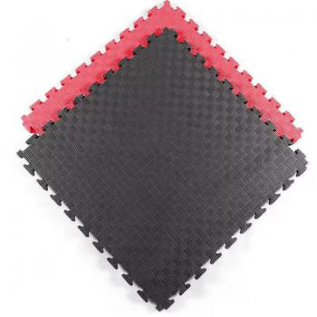 Будо-маты Премиум 2.5 см пазл с зацепом ласточкин красно чёрные хвост 50 шор S-Dostavka будо мат татами рисовая соломка vasil - SPORTSMAN завод спортивного инвентаря VASIL