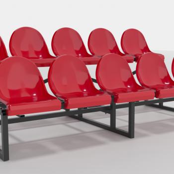 Трибуна сборно-разборная 2-х рядная на 10 мест (без навеса) black step - SPORTSMAN завод спортивного инвентаря VASIL