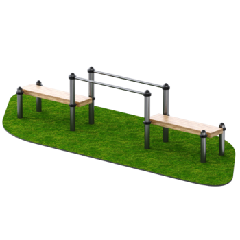 Реабилитационный комплекс УЗСИ INVAR102 proben quality Низкие брусья с двумя скамьями - SPORTSMAN завод спортивного инвентаря VASIL