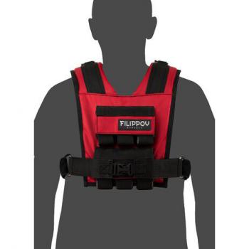 Жилет-утяжелитель Hard Training FILIPPOV 13 кг красный - SPORTSMAN завод спортивного инвентаря VASIL
