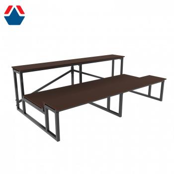 Трибуна сборно-разборная 2-х рядная на 10 мест ФАНЕРА vasilgym - SPORTSMAN завод спортивного инвентаря VASIL