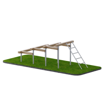 Разрушенная лестница Sabirgym SGGTAR102 элемент полосы препятствий black step - SPORTSMAN завод спортивного инвентаря VASIL