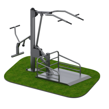 Реабилитационный тренажер для улицы Подтягивание и гиб колена Sabirgym SGINVAR013 - SPORTSMAN завод спортивного инвентаря VASIL