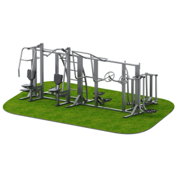 Уличный тренажерный комплекс для инвалидов на раме Sabirgym SGINVAR412 вaсилджим - SPORTSMAN завод спортивного инвентаря VASIL