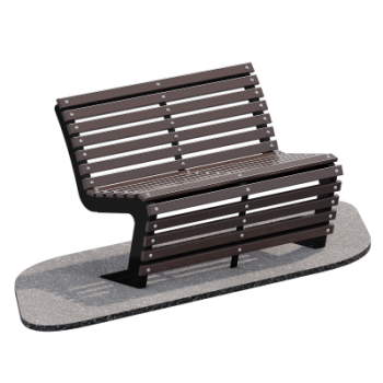 Скамейка парковая Пируэт (длина 1200мм) Sabirgym SGLS011.1 металлическая с влагостойким настилом s-dostavka - SPORTSMAN завод спортивного инвентаря VASIL