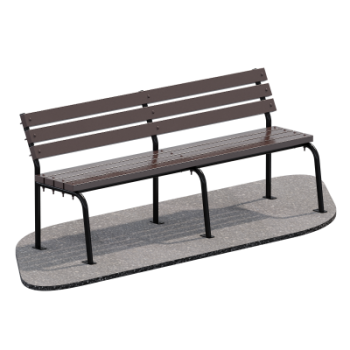 Скамейка Садовая Sabirgym SGLS013.1 металлическая парковая длиной 1950 мм узси - SPORTSMAN завод спортивного инвентаря VASIL