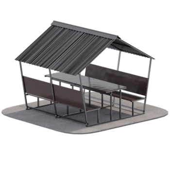 Беседка Астра Sabirgym SGLS030 сборно-разборная металлическая с влагостойким настилом - SPORTSMAN завод спортивного инвентаря VASIL