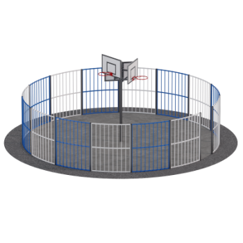 Панна баскет Sabirgym SGMSPLAY500 круговая уличная площадка с ограждением спортдоставка - SPORTSMAN завод спортивного инвентаря VASIL