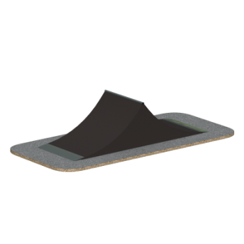 Рампа с гребнем Sabirgym SGSPM2021L для скейт парка - SPORTSMAN завод спортивного инвентаря VASIL