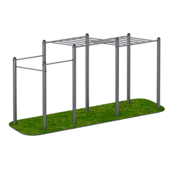 Рукоход двойной разноуровневый с турниками Sabirgym SGWOK015 s-dostavka - SPORTSMAN завод спортивного инвентаря VASIL