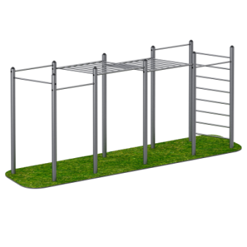 Рукоход двойной двухуровневый, 5 турников и шведская стенка Sabirgym SGWOK016.2 - SPORTSMAN завод спортивного инвентаря VASIL