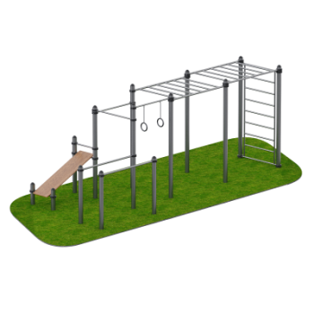 Атлетический уличный комплекс Фортуна Sabirgym SGWOK017.1 black step - SPORTSMAN завод спортивного инвентаря VASIL