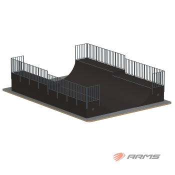 Рампа SPM1108L ARMS Armssport для скейт-парка роллердрома - SPORTSMAN завод спортивного инвентаря VASIL