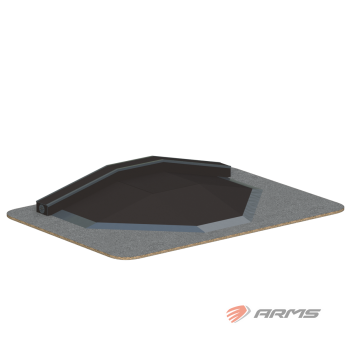 Фанбокс пирамида с гранью SPM3015L ARMS Armssport для скейт-парка роллердрома - SPORTSMAN завод спортивного инвентаря VASIL