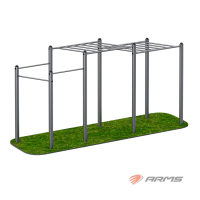 Рукоход двойной разноуровневый с турниками ARWOK015 уличный ARMS - SPORTSMAN завод спортивного инвентаря VASIL