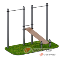 Скамья для пресса с турником ARWOK020.3 для улицы Armssport ARMS - SPORTSMAN завод спортивного инвентаря VASIL