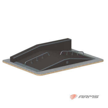 Фанбокс-книжка с кинковым боксом с рейлом SPM3011L УЗСИ ARMS Armssport для скейт-парка роллердрома - SPORTSMAN завод спортивного инвентаря VASIL